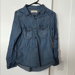 Blue Denim Button-Up Shirt